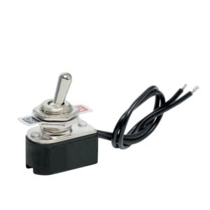 Apagador de palanca metal con cable de 14 cm 6 A, color blanco Surtek