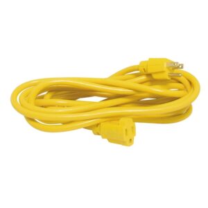 Extensión eléctrica uso rudo aterrizada color amarillo, 15 m Surtek