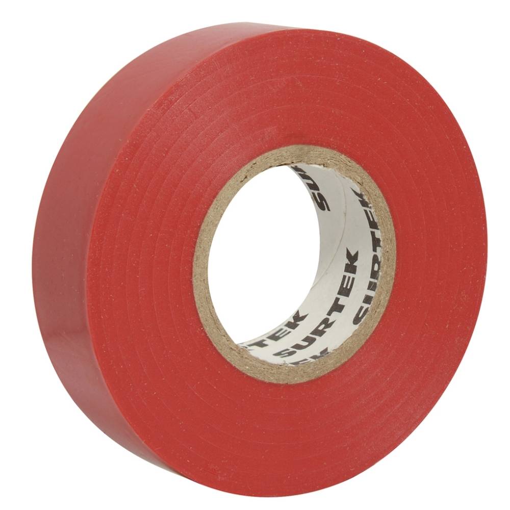 Cinta roja para aislar 19 mm x 9 m Surtek