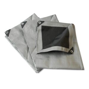 Lona de polietileno reforzada color gris, 5 x 6 m Surtek