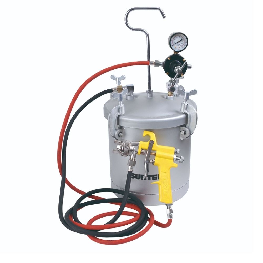 Equipo industrial para pintar, capacidad 10 Lt, 72 PSI Surtek