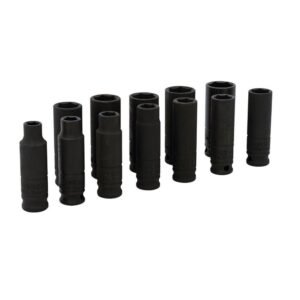 Juego de dados de impacto largos cuadro de 3/8", 6 puntas, métricos, 11 piezas Urrea