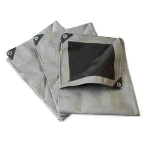 Lona de polietileno reforzada color gris. 4 x 6 m Surtek