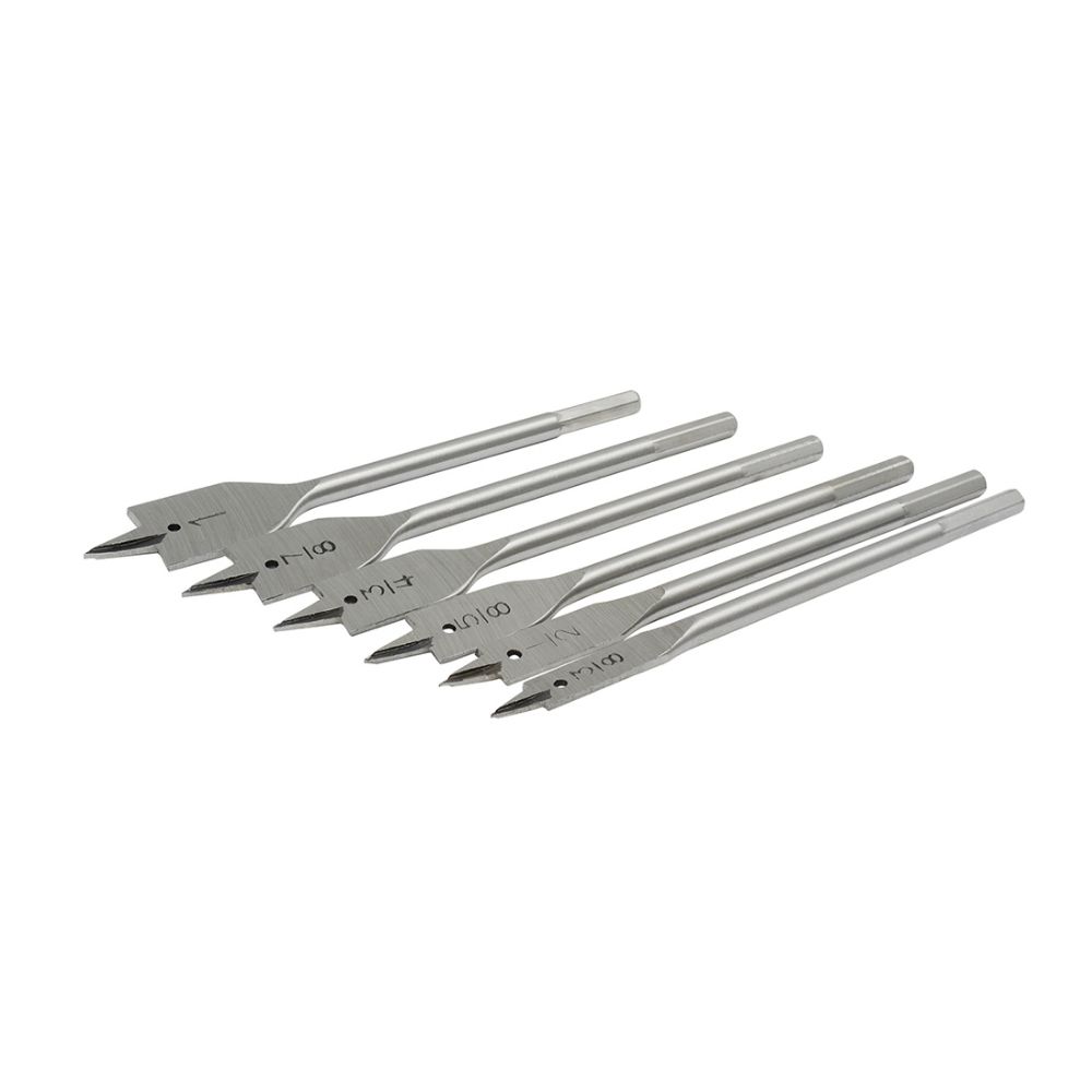 Juego de brocas para madera de acero al carbono tipo manita zanco hexagonal, 6 piezas Surtek